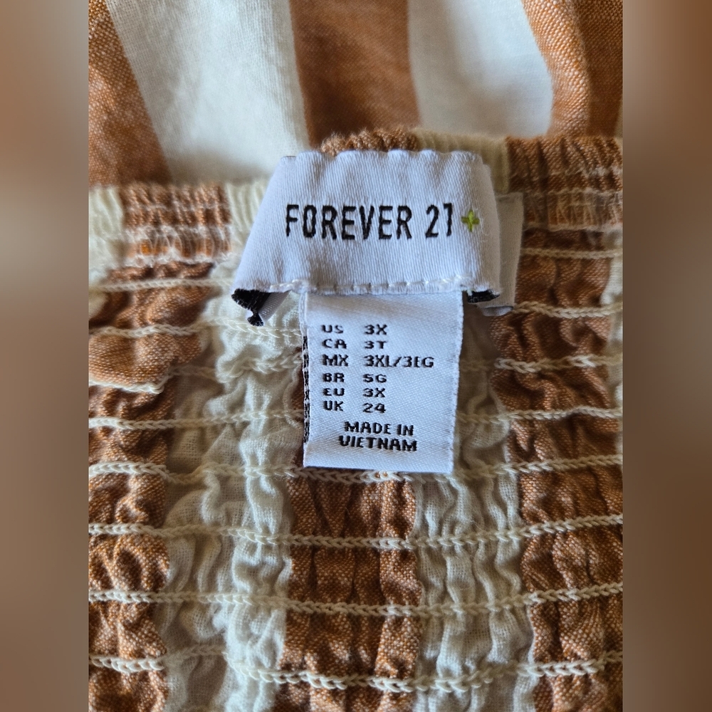 Forever 21 Tan and Cream Sleeveless Mini Dress - Picture 4 of 8